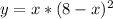 y=x*(8-x)^{2}