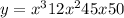 y=x^{3} +12x^{2}+45x+50