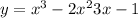 y=x^{3} -2x^{2} +3x-1