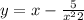 y=x-\frac{5}{x^{2}+2 }