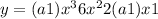 y = (a+1)x^{3}+6x^{2} +2(a+1)x +1