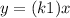 y = (k + 1)x