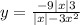 y = \frac{ - 9 |x| + 3 }{ |x| - 3 {x}^{2} } 