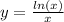 y = \frac{ ln(x) }{x} 