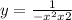 y = \frac{1}{ { - x}^{2} + x + 2 } 