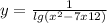 y = \frac{1}{lg(x^{2} - 7x + 12 )}