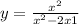 y = \frac{x {}^{2} }{x { }^{2} - 2x + 1} 