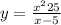 y = \frac{x {}^{2} + 25}{x - 5} 