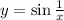 y = \sin \frac{1}{x} 