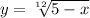 y = \sqrt[12]{5 - x} 