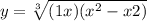 y = \sqrt[3]{(1 + x)( {x}^{2} - x + 2)} 