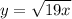 y = \sqrt{19 + x} 