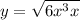 y = \sqrt{6x ^{3} + x} 