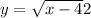 y = \sqrt{x - 4} + 2