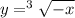 y = ^{3} \sqrt{ - x} 