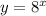 y = {8}^{x} 