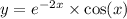 y = {e}^{ - 2x} \times \cos(x) 