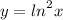 y = {ln}^{2} x