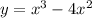 y = {x}^{3} - 4 {x}^{2} 