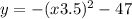 y = - (x + 3.5)^{2} - 47