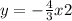 y = - \frac{4}{3} x + 2