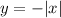 y = - |x| 