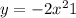 y = - 2x {}^{2} + 1