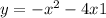 y = - x {}^{2} - 4x + 1