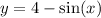 y = 4 - \sin(x) 