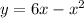y = 6x - {x}^{2} 