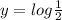 y = log \frac{1}{2} 