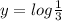 y = log \frac{1}{3} 