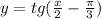 y = tg(\frac{x}{2} - \frac{\pi }{3})