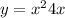 y = x {}^{2} + 4x