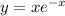 y = x {e}^{ - x} 