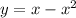 y = x - {x}^{2} 