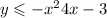 y \leqslant - x { }^{2} + 4x - 3
