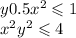 y + 0.5x ^{2} \leqslant 1 \\ x ^{2} + y ^{2} \leqslant 4