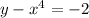 y - x {}^{4} = - 2