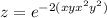 z=e^{-2(xy+x^{2}y^{2}) }