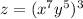 z = (x {}^{7} + y {}^{5} ) {}^{3} 