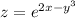 z = {e}^{2x - {y}^{3} } 