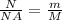 \frac{N}{NA}=\frac{m}{M}