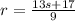 r= \frac{13s+17}{9} 