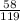 \frac{58}{119}