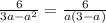 \frac{6}{3a-a^{2}}=\frac{6}{a(3-a)}