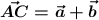 \boldsymbol{\vec {AC} = \vec a + \vec b}