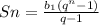 Sn=\frac{b_1(q^n-1)}{q-1}