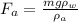 F_{a}=\frac{mg\rho_{w}}{\rho_{a}}