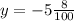 y=-5\frac{8}{100}